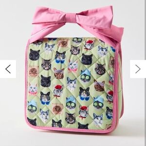 Urban Outfitter Patterned Large Travel Makeup Bag Nwt. Cat Print